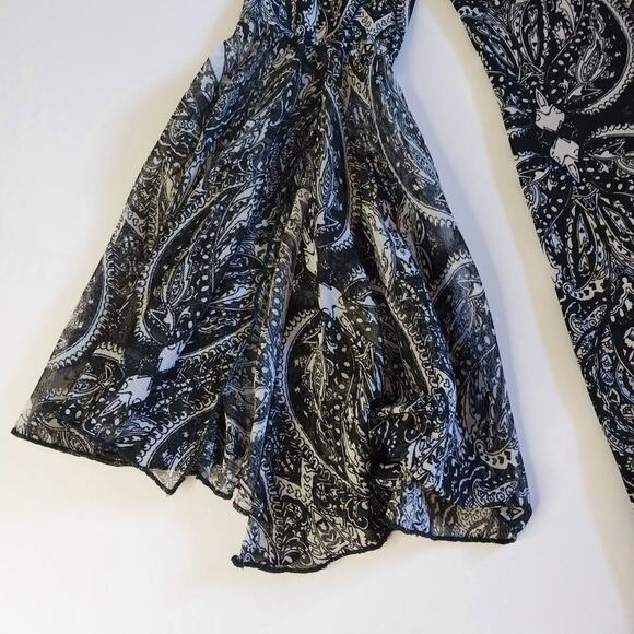 Tacera Dress Size Medium Petite Black Flutter Sleeve Feminine Romantic - Picture 6 of 10